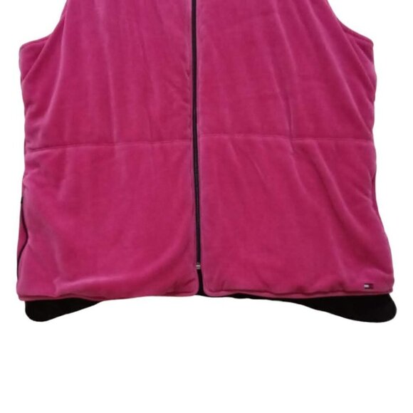Tommy Hilfiger Vintage 90's Pink Velour Puffer Vest Sz 3x - Picture 2 of 8